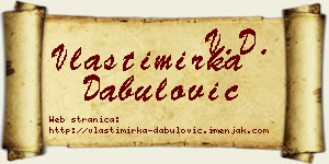 Vlastimirka Dabulović vizit kartica